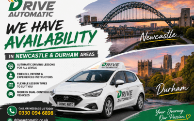 Driving Lessons Available Now in Newcastle and Durham